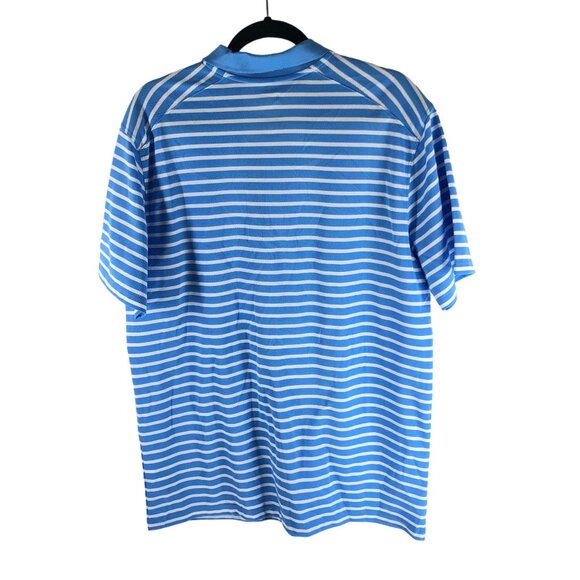 Nike Mens Dri-FIT Victory Striped Golf Polo Shirt Blue White Size L - Picture 2 of 5